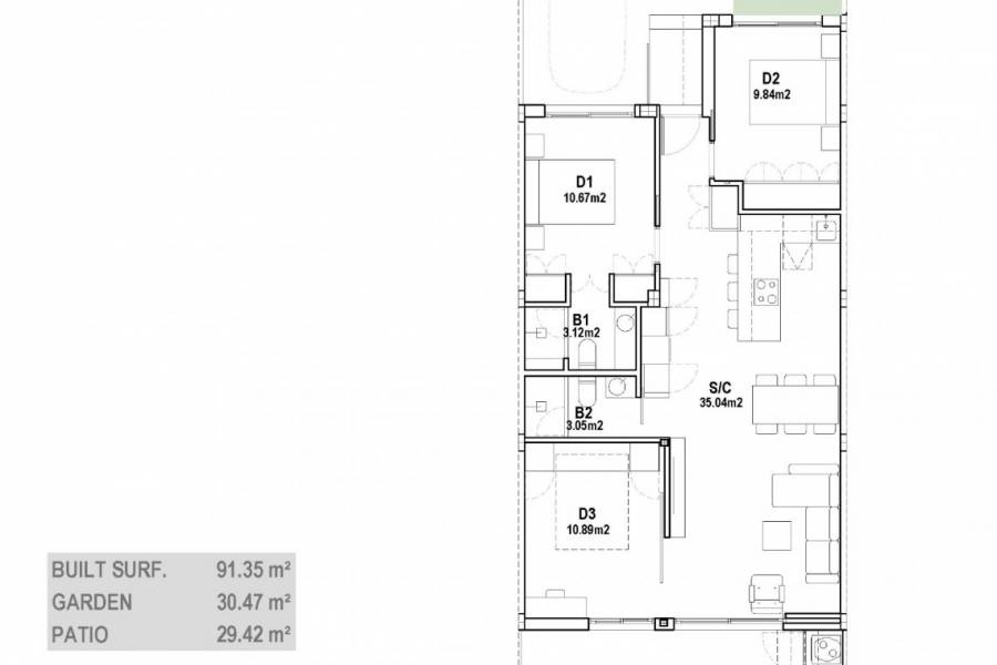 New Build - Apartment - Los Belones - Mar de Cristal
