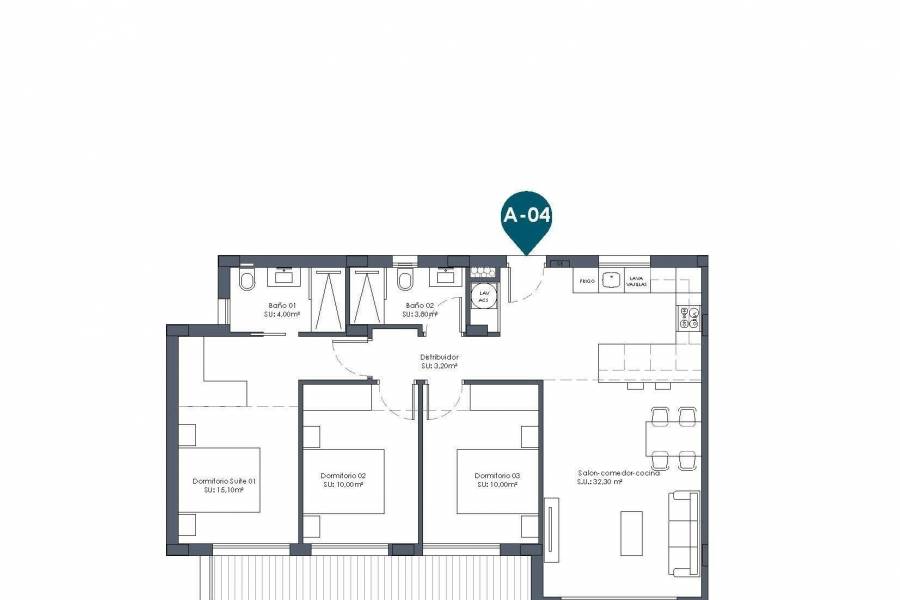 New Build - Apartment - Los Alcázares - Serena Golf