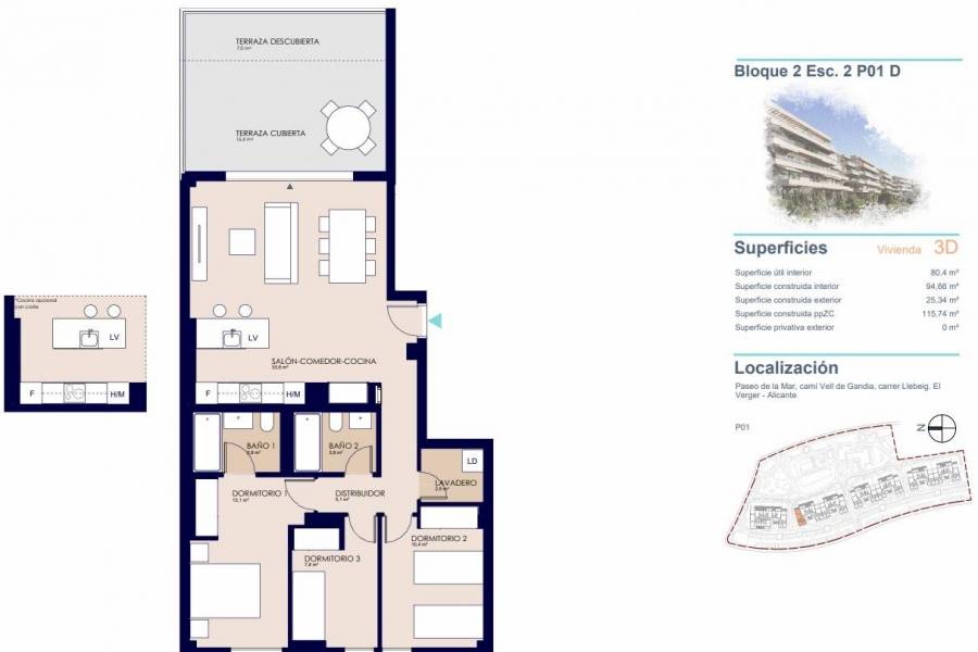 Nieuwbouw - Appartement - Denia - Playa de La Almadraba