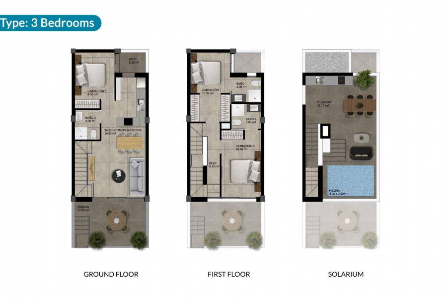 New Build - Townhouse - Los Dolores - Sector 2