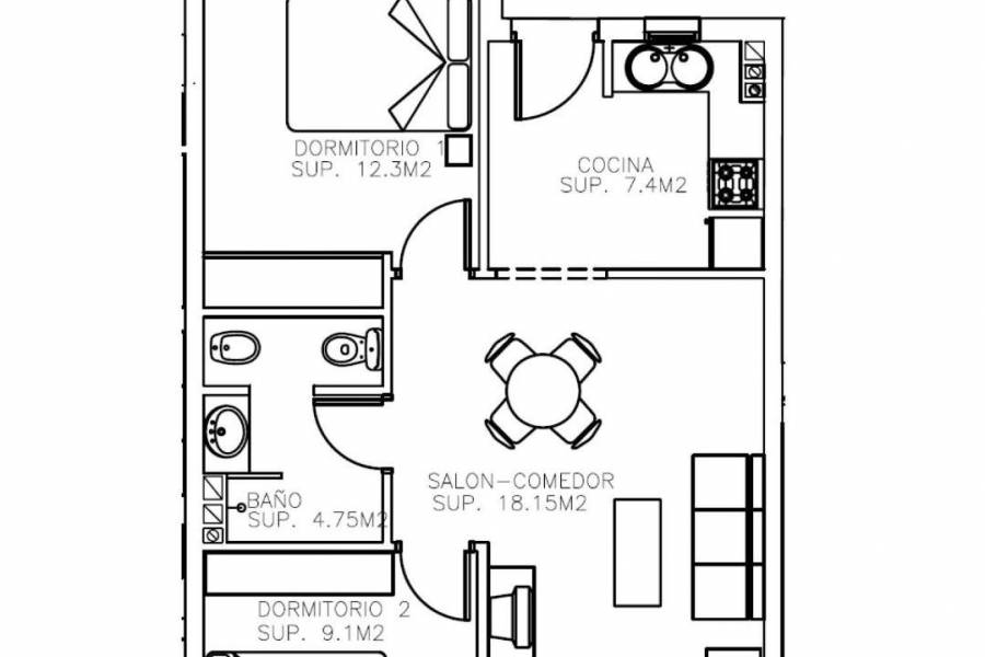 Nieuwbouw - Penthouse - Águilas - Collados