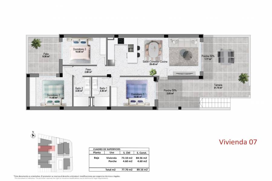 Nieuwbouw - Appartement - Pilar de la Horadada - pueblo