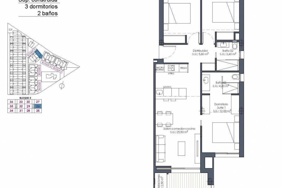 New Build - Apartment - Los Alcázares - Serena Golf