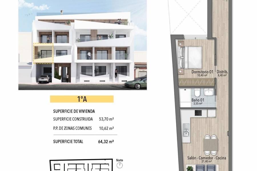 New Build - Apartment - Torrevieja - Playa del Cura