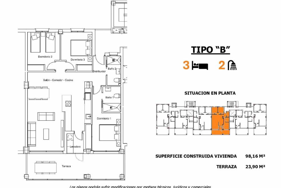 Nueva construcción  - Apartamento - San Miguel de Salinas - Pueblo