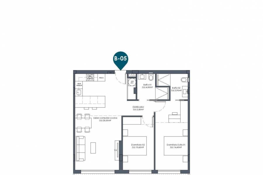 New Build - Apartment - Los Alcázares - Serena Golf