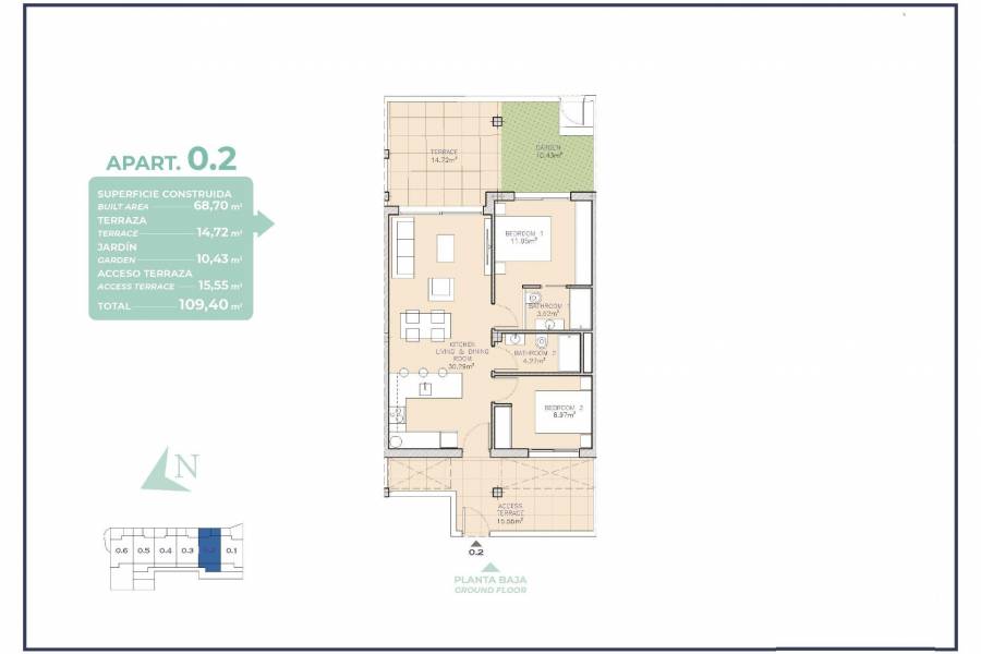 New Build - Apartment - Los Alcázares - Serena Golf