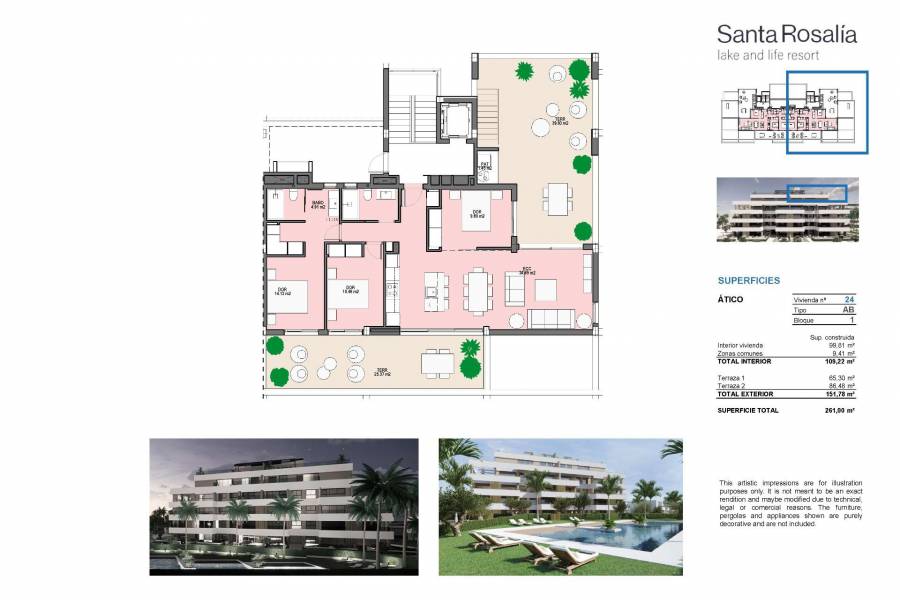 New Build - Penthouse - Torre Pacheco - Santa Rosalia Lake And Life Resort