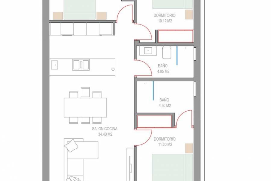 Nueva construcción  - Apartamento - Pilar de la Horadada - Parque del Mediterraneo