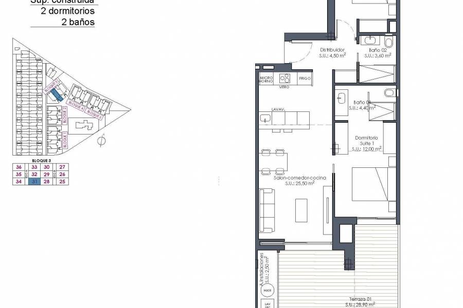 New Build - Apartment - Los Alcázares - Serena Golf