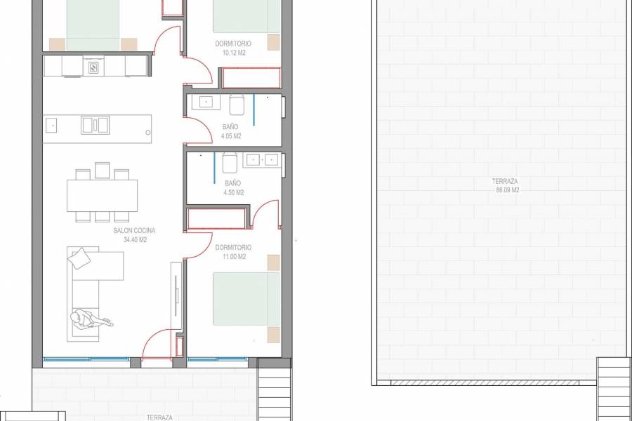 Nueva construcción  - Apartamento - Pilar de la Horadada - Parque del Mediterraneo