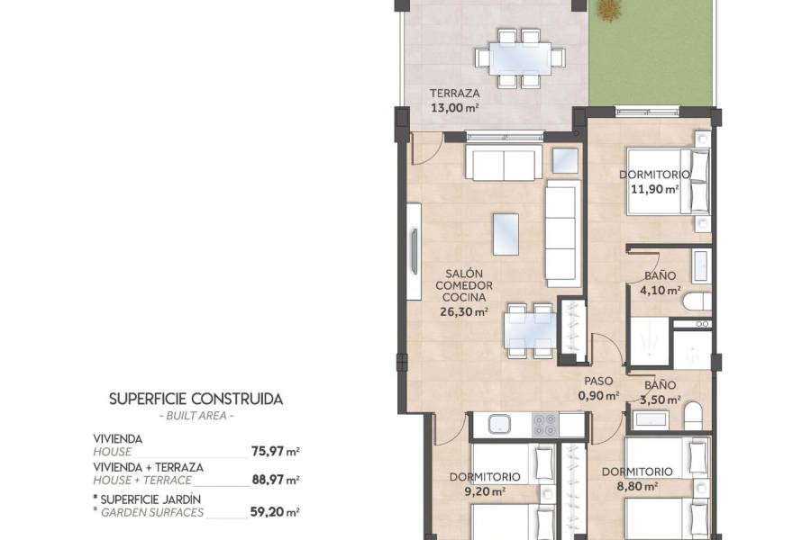 Nueva construcción  - Apartamento - San Miguel de Salinas - La Cañada