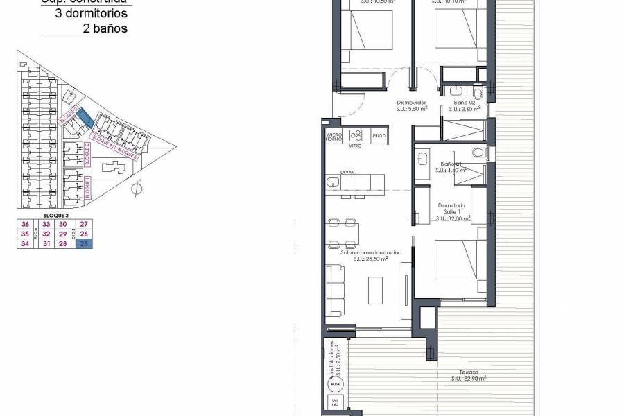 New Build - Apartment - Los Alcázares - Serena Golf