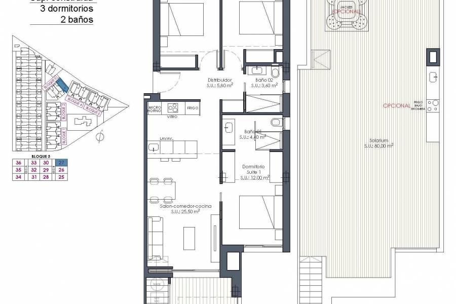 New Build - Penthouse - Los Alcázares - Serena Golf